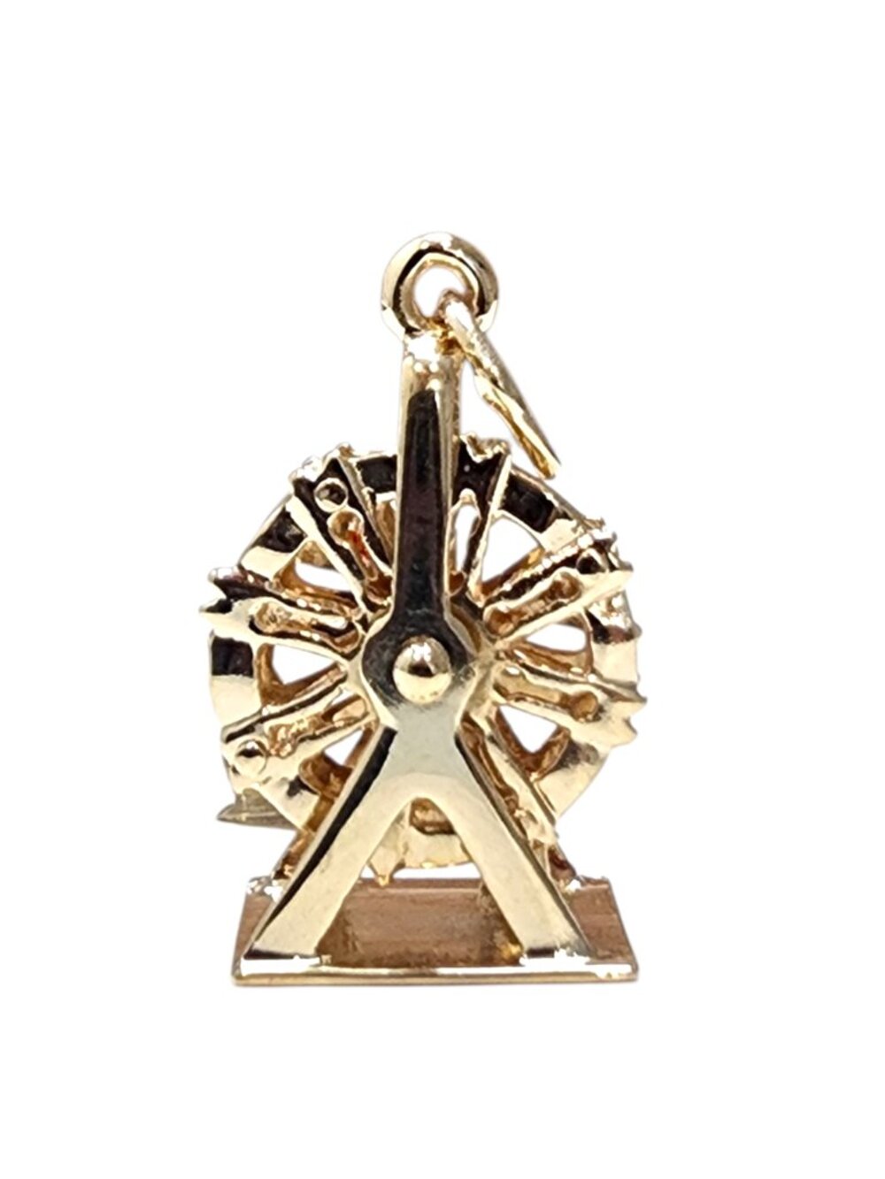 14K Yellow Gold Articulating Ferris Wheel Charm #25621